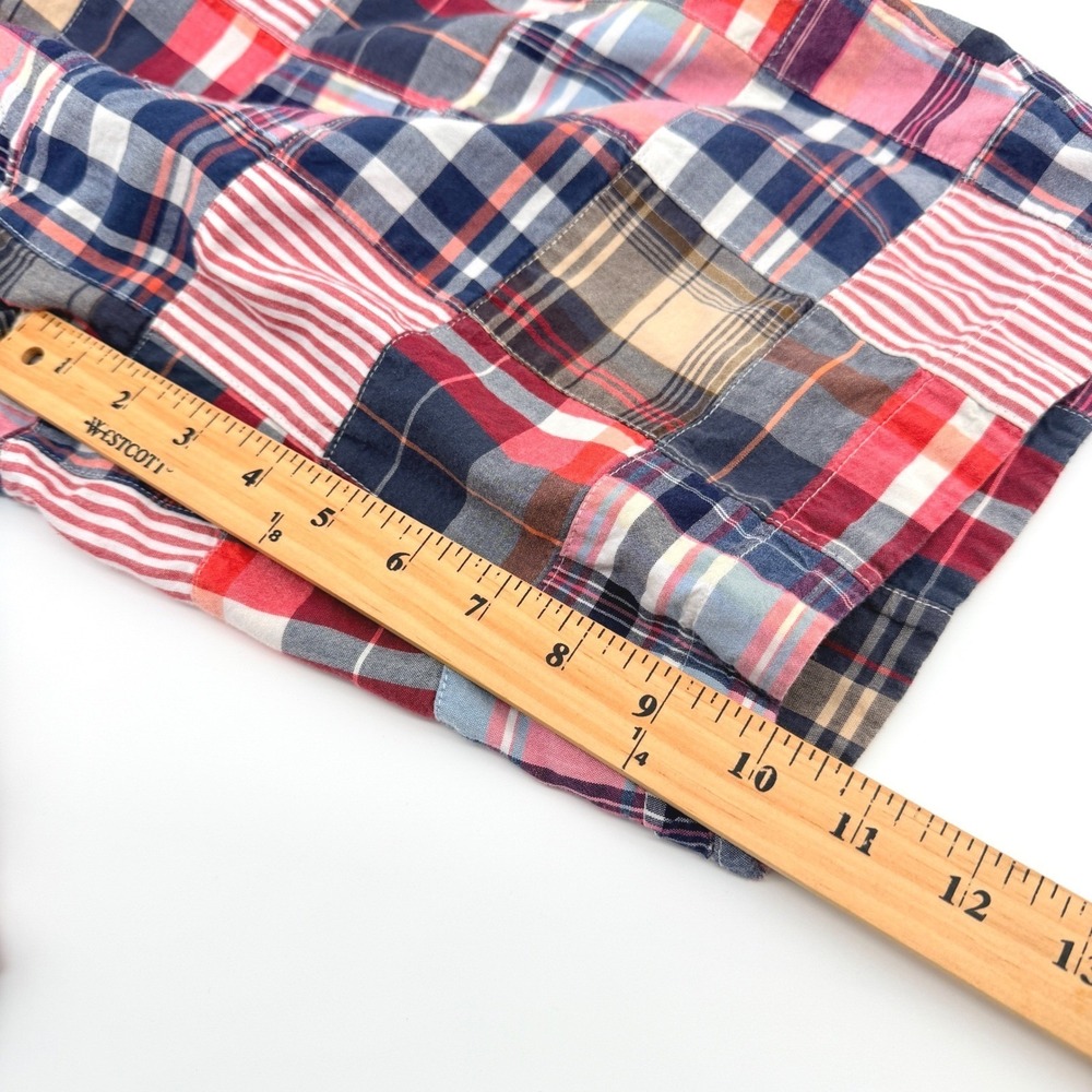 Brooks Brothers Patchwork Madras Shorts Men 38R Red Plaid Preppy Ivy League - Picture 5 of 7